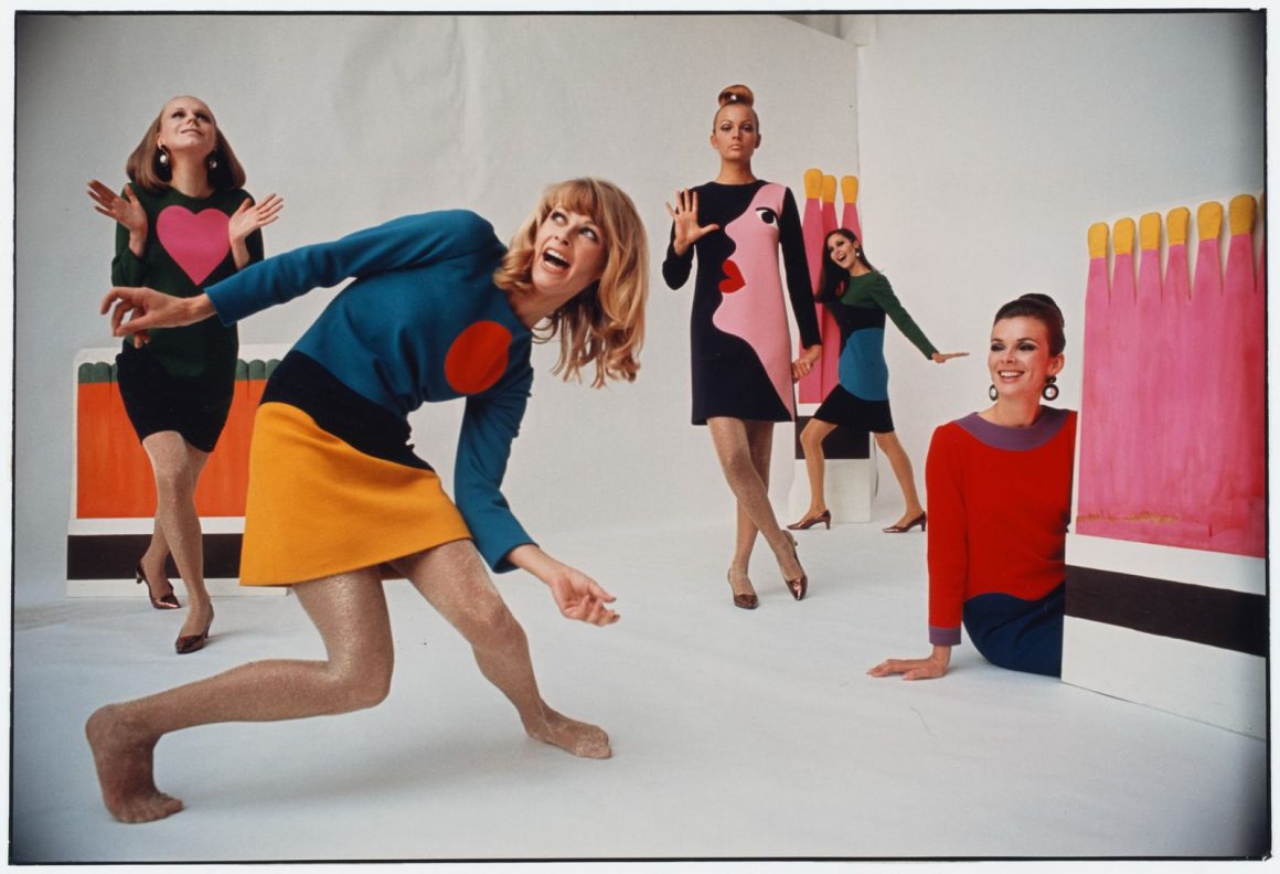 Jean-Claude Sauer, Cocktail dresses “Homage to Pop Art”, F/W 1966 haute couture collection. LIFE magazine, September 1966 © Jean-Claude Sauer